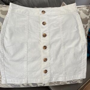 White mini skirt by loft